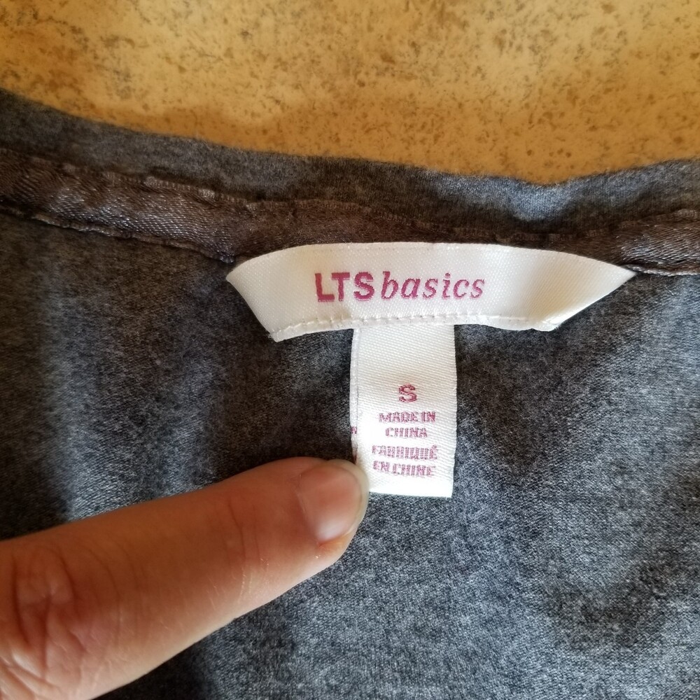 LTS basics gray knit sleepshirt (S)